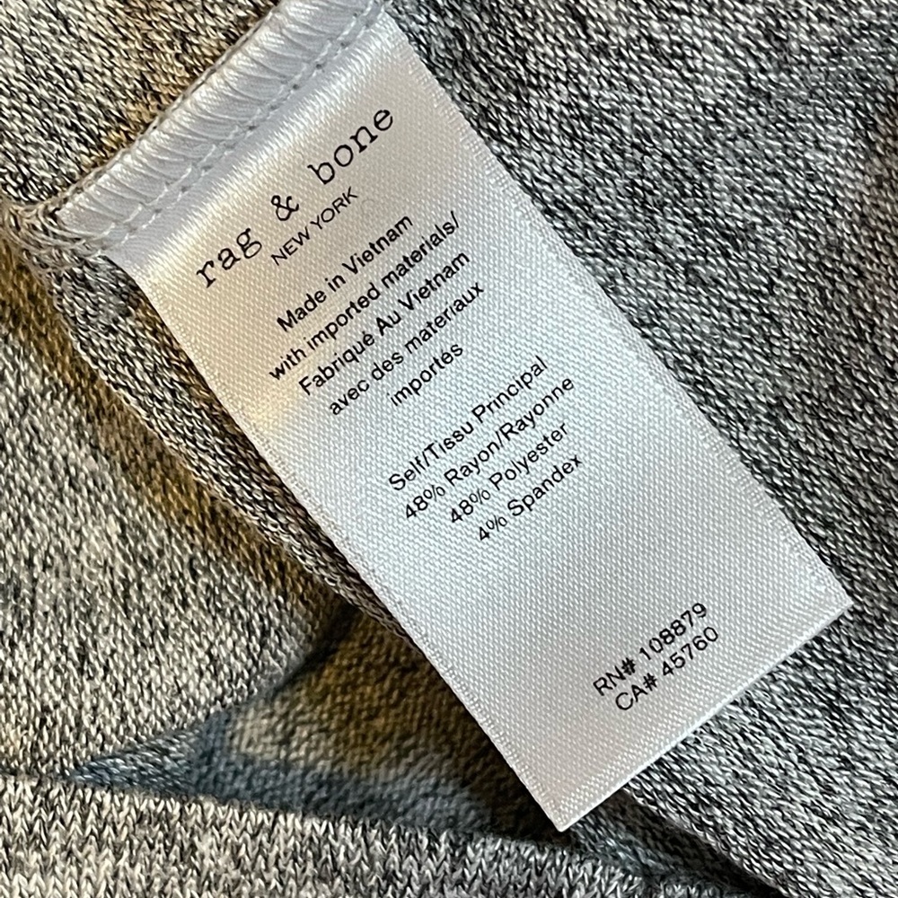 Rag & Bone Bigsby Long Sleeve Mock Neck Top in Heather Grey Size XS NWT $160.00 - Picture 10 of 13